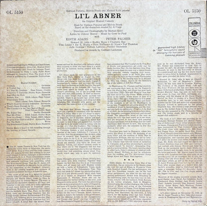 Norman Panama, Melvin Frank & Michael Kidd : Li'l Abner (An Original Musical Comedy) (LP, Album, Bri)