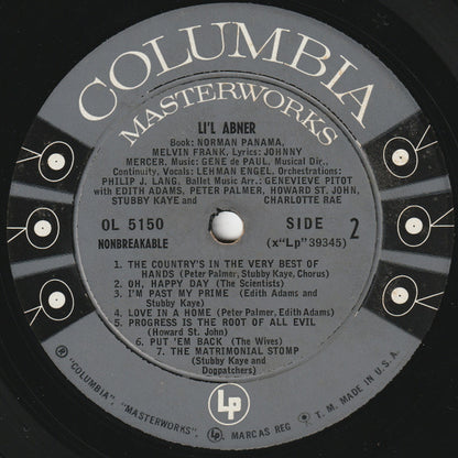 Norman Panama, Melvin Frank & Michael Kidd : Li'l Abner (An Original Musical Comedy) (LP, Album, Bri)