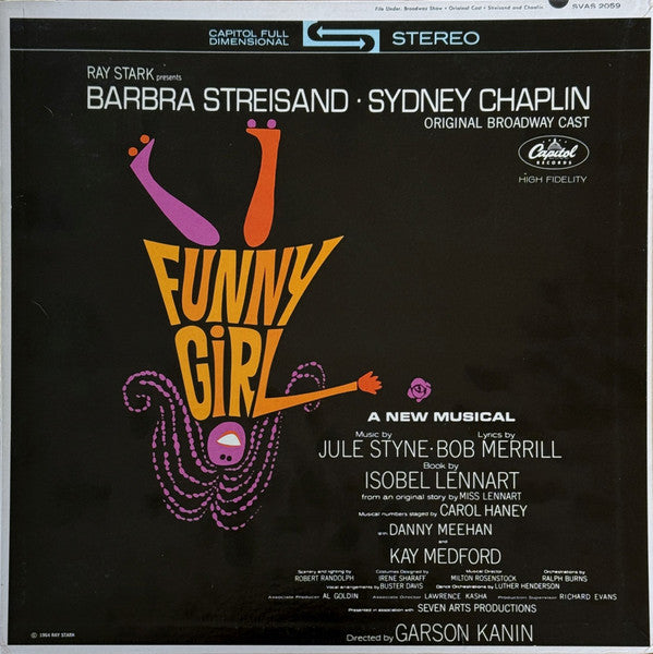 Barbra Streisand • Sydney Chaplin : Funny Girl (Original Broadway Cast) (LP, Album, Scr)