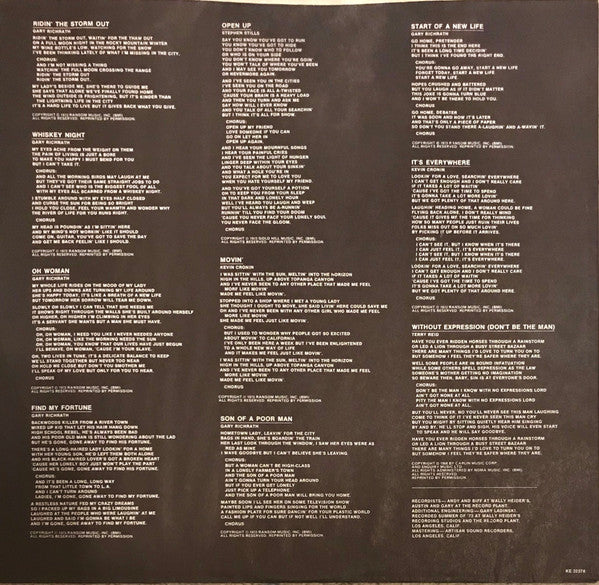 R.E.O. Speedwagon* : Ridin' The Storm Out (LP, Album, Ter)
