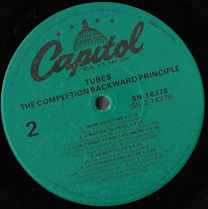 The Tubes : The Completion Backward Principle (LP, Album, RE)