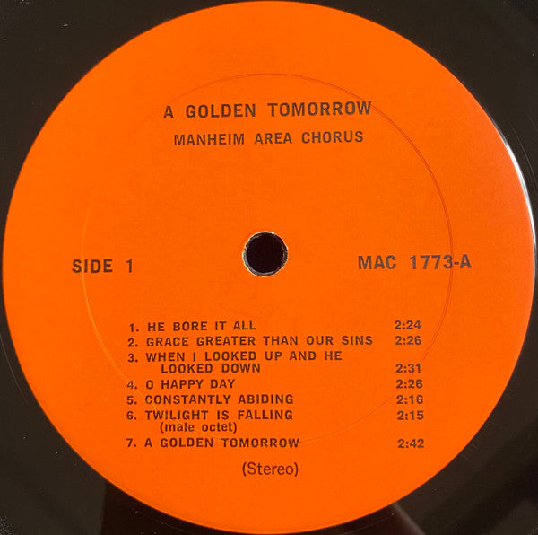 Manheim Area Chorus : A Golden Tomorrow (LP, Album)