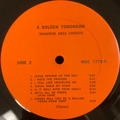 Manheim Area Chorus : A Golden Tomorrow (LP, Album)