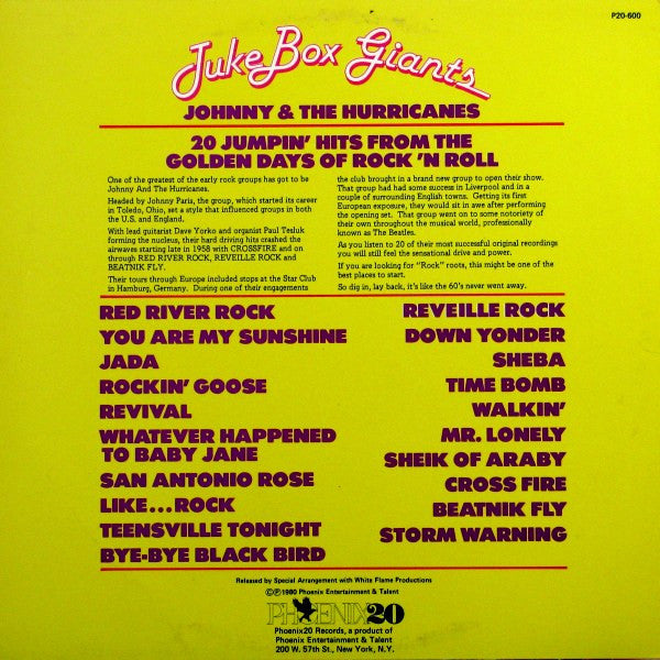 Johnny And The Hurricanes : Juke Box Giants (LP, Comp)