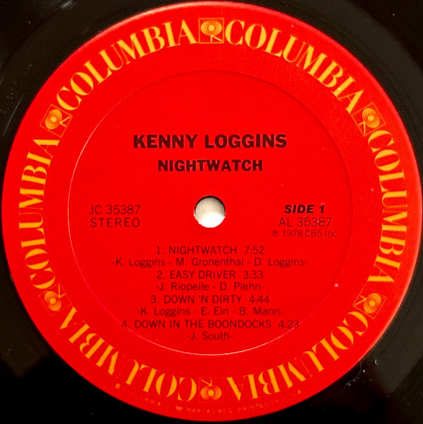Kenny Loggins : Nightwatch (LP, Album, Cus)