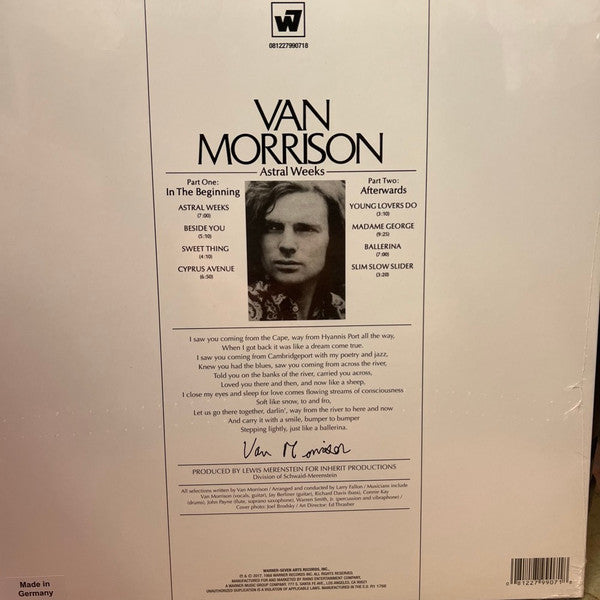 Van Morrison : Astral Weeks (LP, Album, RE, RM, 180)