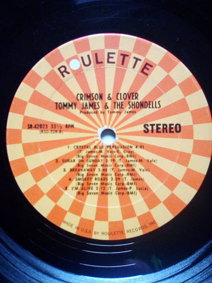 Tommy James & The Shondells : Crimson & Clover (LP, Album, Ter)