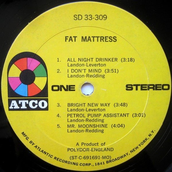 Fat Mattress : Fat Mattress (LP, Album, MO-)