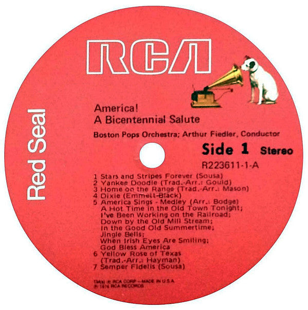 Arthur Fiedler / Boston Pops* : America! A Bicentennial Salute (2xLP, Comp)