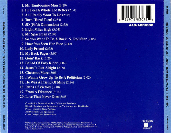 The Byrds : 20 Essential Tracks From The Boxed Set: 1965-1990 (CD, Comp, RE, RM)
