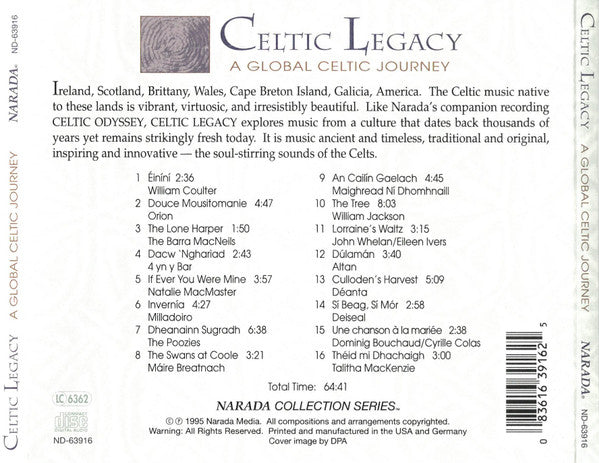 Various : Celtic Legacy A Global Celtic Journey (CD, Comp)