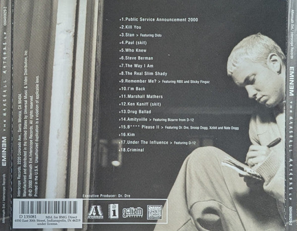 Eminem : The Marshall Mathers LP (CD, Album, Club, Son)