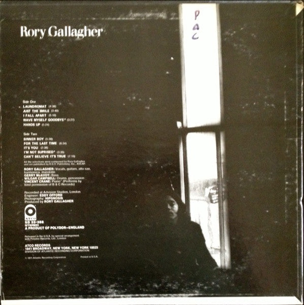 Rory Gallagher : Rory Gallagher (LP, Album, Promo, Pre)