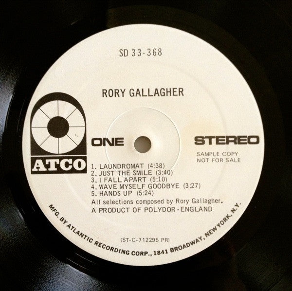 Rory Gallagher : Rory Gallagher (LP, Album, Promo, Pre)