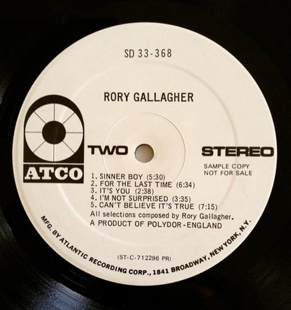 Rory Gallagher : Rory Gallagher (LP, Album, Promo, Pre)