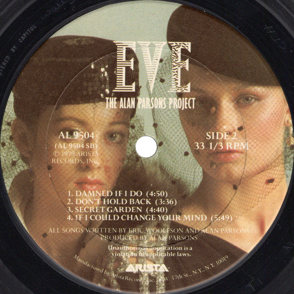 The Alan Parsons Project : Eve (LP, Album, Club, RE, Col)