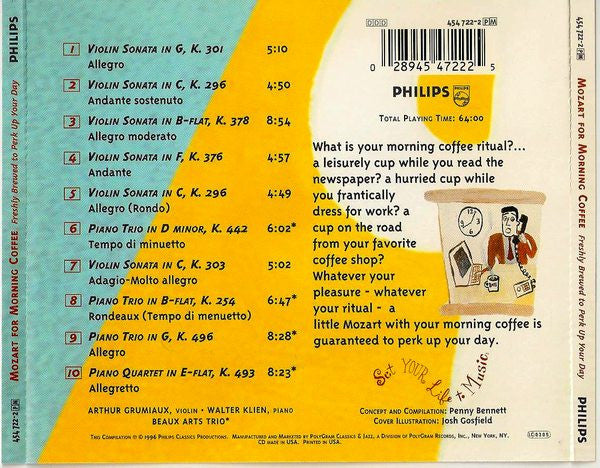 Mozart* : Mozart For Morning Coffee (CD, Comp)