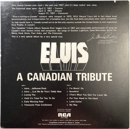 Elvis Presley : A Canadian Tribute (LP, Comp, Gol)