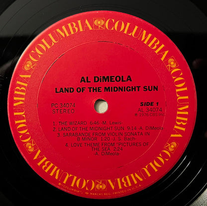 Al Di Meola : Land Of The Midnight Sun (LP, Album, RE, Pit)