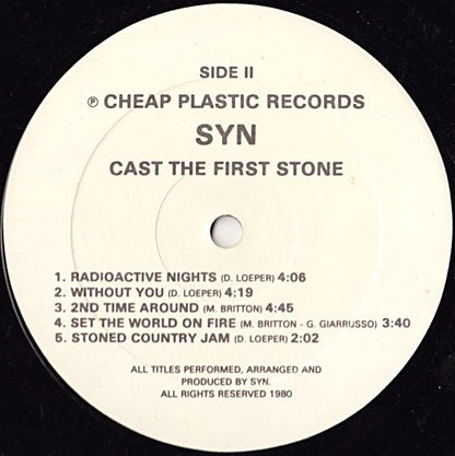 Syn (13) : Cast The First Stone (LP, Album)