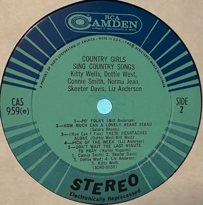 Various : Country Girls Sing Country Songs (LP, Comp)