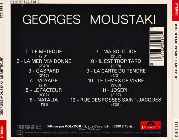 Georges Moustaki : Le Métèque (CD, Album, RE, Pol)