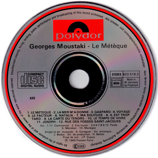 Georges Moustaki : Le Métèque (CD, Album, RE, Pol)