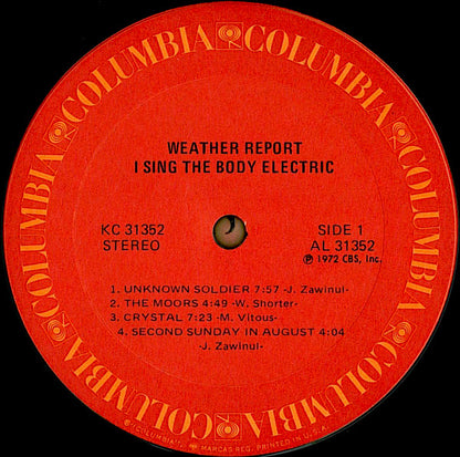 Weather Report : I Sing The Body Electric (LP, Album, Pit)