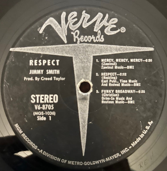 Jimmy Smith : Respect (LP, Album, RP, Gat)