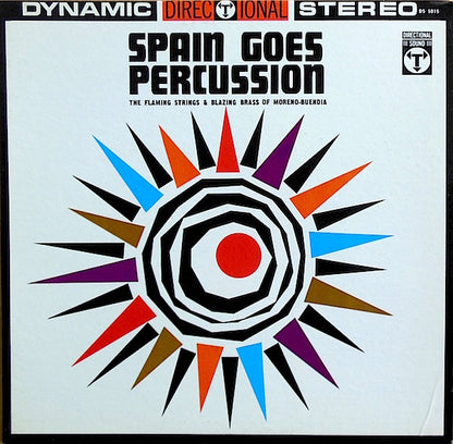 The Flaming Strings & Blazing Brass Of Moreno-Buendia* : Spain Goes Percussion (LP, Gat)