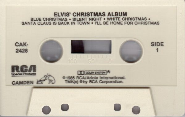 Elvis Presley : Elvis' Christmas Album (Cass, Album, RE)