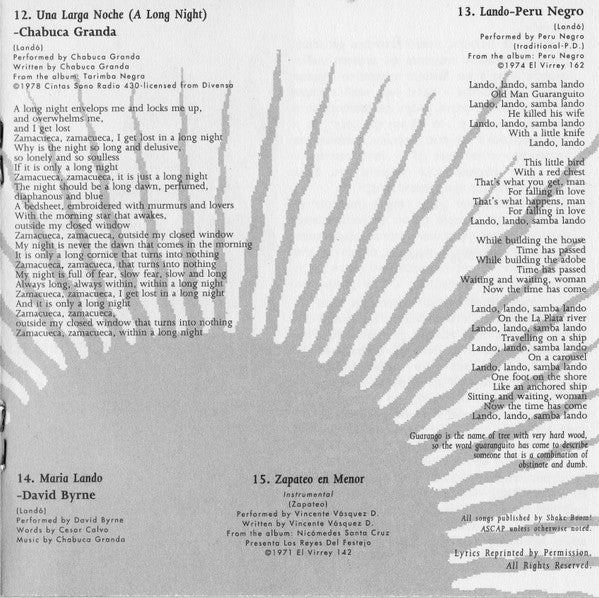 Various : Afro-Peruvian Classics: The Soul Of Black Peru (CD, Comp)