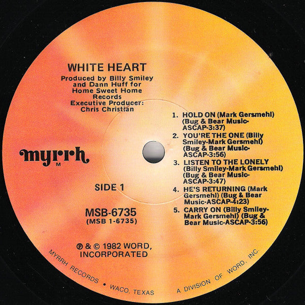 White Heart : White Heart (LP, Album, Mon)