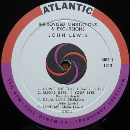 John Lewis (2) : Improvised Meditations & Excursions (LP, Album, Mono)