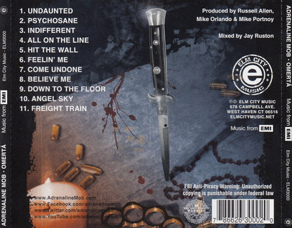 Adrenaline Mob : Omertá (CD, Album)