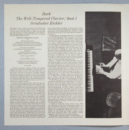 Bach*, Sviatoslav Richter : The Well-Tempered Clavier, Book 1 (3xLP, Album, Win + Box)