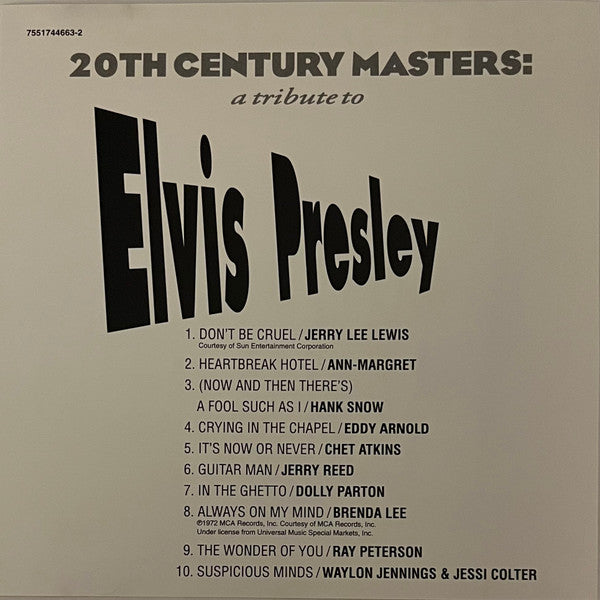 Various : 20th Century Masters: A Tribute To Elvis Presley (CD, Comp)