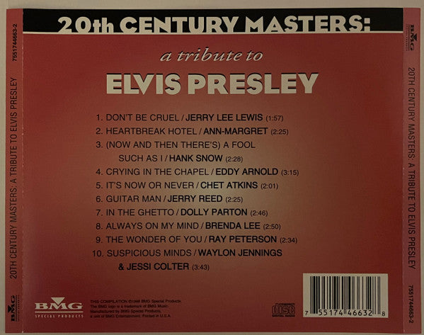 Various : 20th Century Masters: A Tribute To Elvis Presley (CD, Comp)