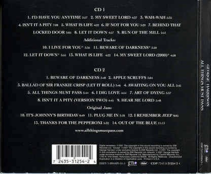 George Harrison : All Things Must Pass (2xCD, Album, RE, RM, Box)
