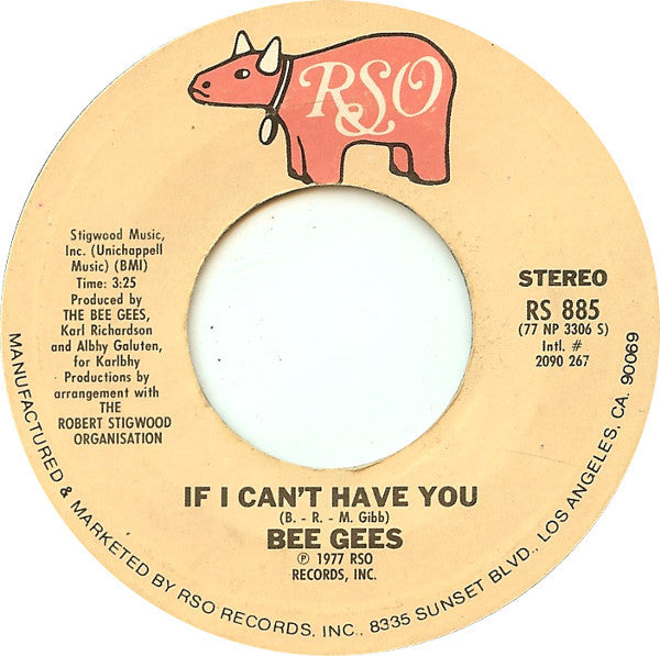 Bee Gees : Stayin' Alive (7", Single, Pit)