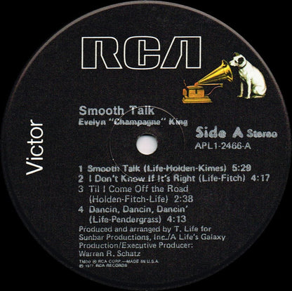 Evelyn "Champagne" King* : Smooth Talk (LP, Album, RP, Ind)