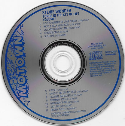 Stevie Wonder : Songs In The Key Of Life (2xCD, Album, Club, RE, PMD)