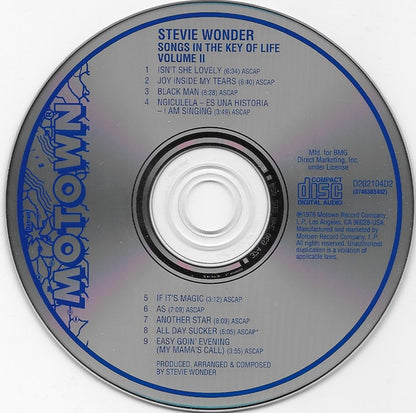 Stevie Wonder : Songs In The Key Of Life (2xCD, Album, Club, RE, PMD)