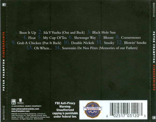 Peter Frampton : Fingerprints (CD, Album)