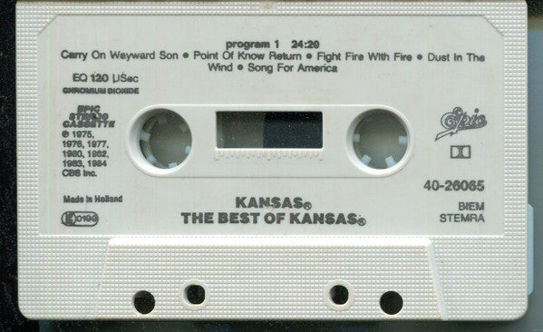 Kansas (2) : The Best Of Kansas (Cass, Comp)