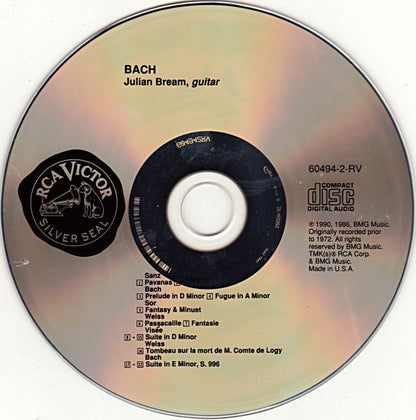 Julian Bream - Bach* • Sanz* • Sor* • Visée* • Weiss* : Baroque Guitar (CD, Album, RE, RP)