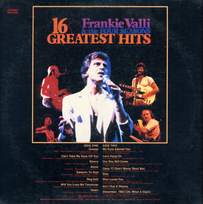 Frankie Valli & The 4 Seasons* : 16 Greatest Hits (LP, Comp)
