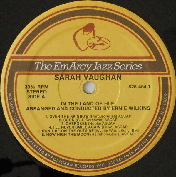 Sarah Vaughan : In The Land Of Hi-Fi (LP, Album, Mono, RE)