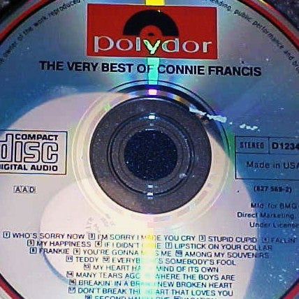 Connie Francis : The Very Best Of Connie Francis (CD, Comp, Club)