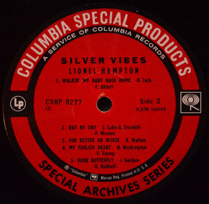 Lionel Hampton : Silver Vibes (With Trombones And Rhythm) (LP, Album)